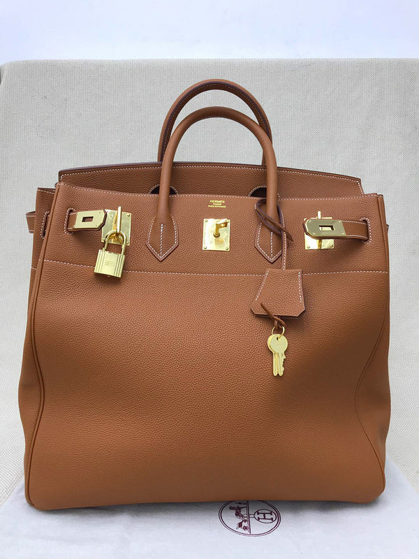 Side view of considered structured handbag