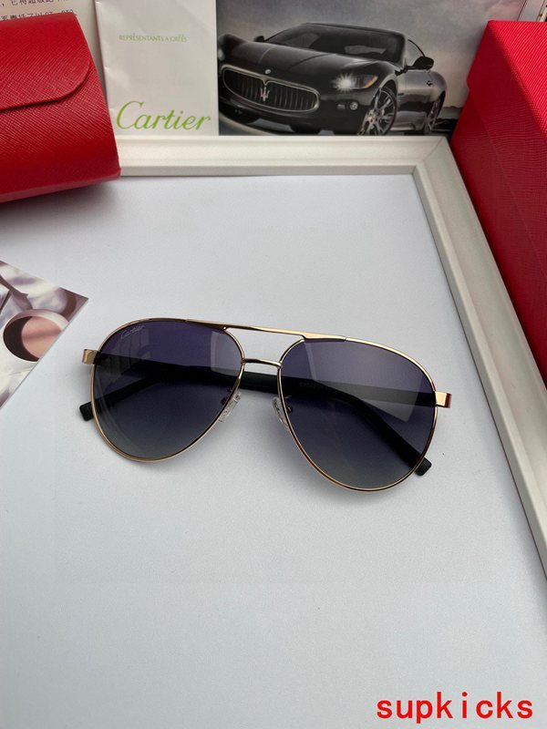 Angled view of Cartier unisex sunglasses