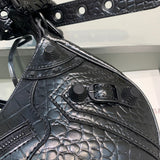 Modern Premium PU Leather Handbag - Statement Silhouette | Women's Luxury Handbag #364 - interior view (image 6) of designer-inspired handbag