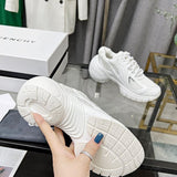 Givenchy White Chunky Platform Sneakers - Close-Up Texture View