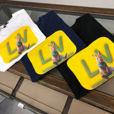 Close-up detail shot of Louis Vuitton cotton t-shirt with everyday silhouette
