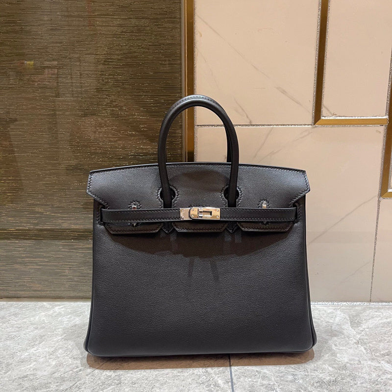 Understated bag shown from front angle