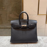 Understated bag shown from front angle