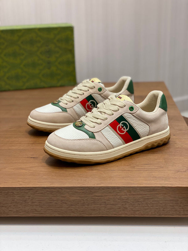 Gucci clean off-white luxury sneakers view 10 bold athletic profile