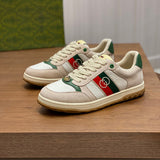Gucci clean off-white luxury sneakers view 10 bold athletic profile