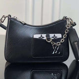 Handle and strap detail of everyday-luxe chic women's handbag – women's everyday handbag