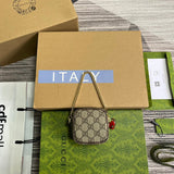 Front view of modern chic women's handbag – women's statement bag
