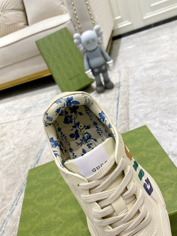 Gucci sneakers detailed view showing premium designer craftsmanship