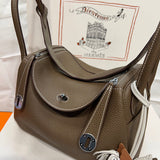 Side view of effortless structured handbag