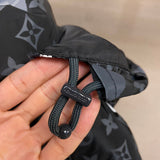 Back view of Louis Vuitton luxury clothing with contemporary cut