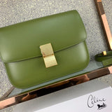 Front view of structured refined women's handbag – women's luxury accessory