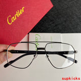 Close-up detail view of Cartier unisex sunglasses