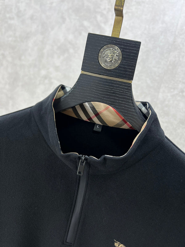 Close-up of Burberry designer clothing craftsmanship