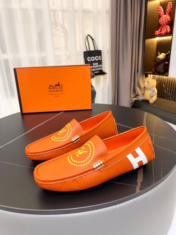 Hermès Burgundy Slip-On Sneakers - Angled View