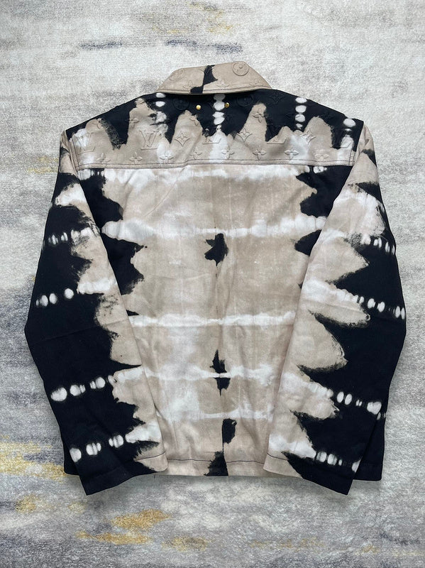 Side profile of Louis Vuitton luxury clothing with label-forward styling