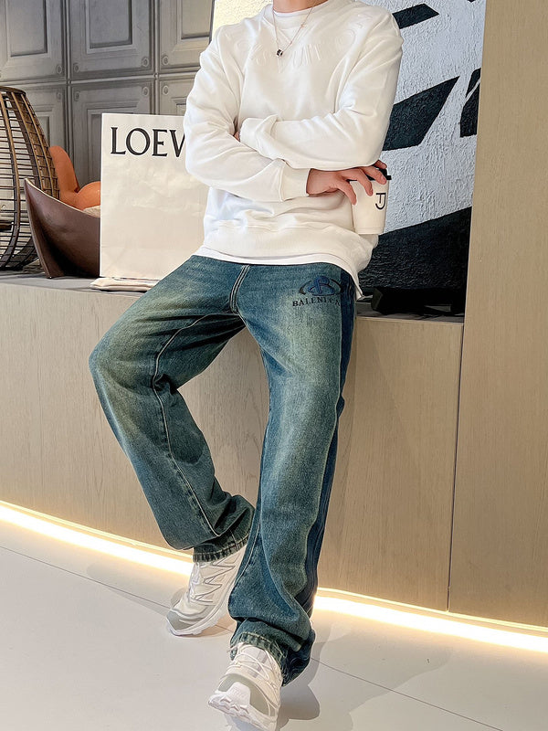 Side profile of Louis Vuitton luxury clothing with relaxed-fit cut