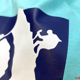 Side profile of Rhude luxury clothing with logo-detail design