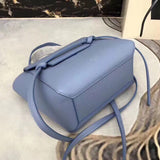 Top view of modern structured women's handbag – women's designer-style accessory