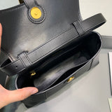 Polished Vegan Leather Handbag - Statement Silhouette | Women's Designer-Inspired Purse #514 - alternate angle view (image 8) of designer-inspired handbag