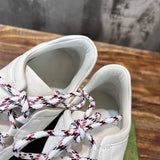 Gucci crisp white luxury sneakers view 4 heritage-inspired look
