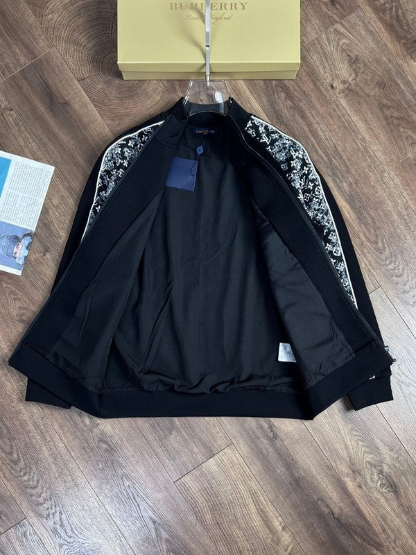 Side profile of Louis Vuitton luxury clothing with label-forward styling
