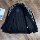 Side profile of Louis Vuitton luxury clothing with label-forward styling
