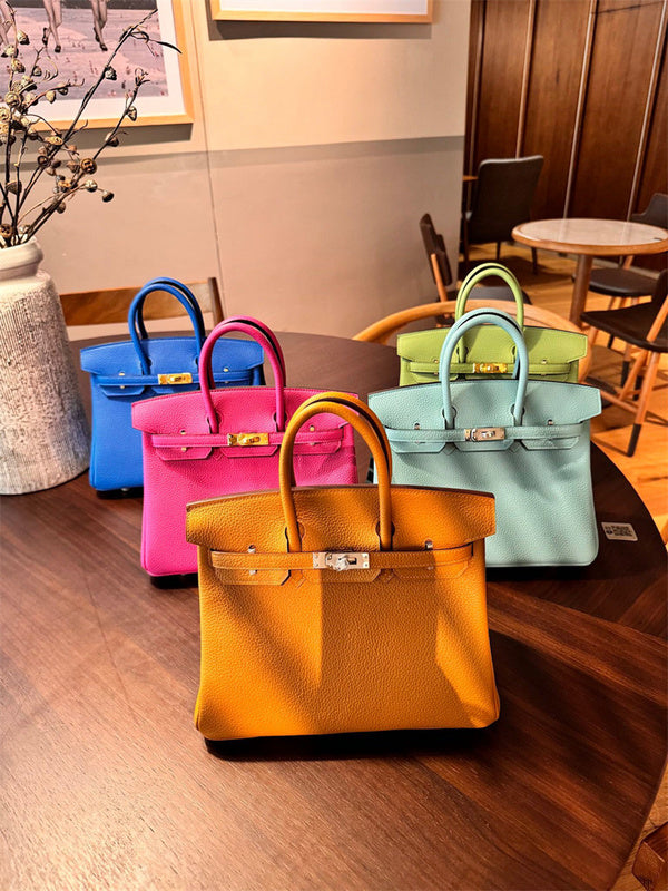 Side view of smart structured handbag