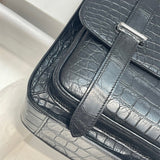 Side view of contemporary structured handbag