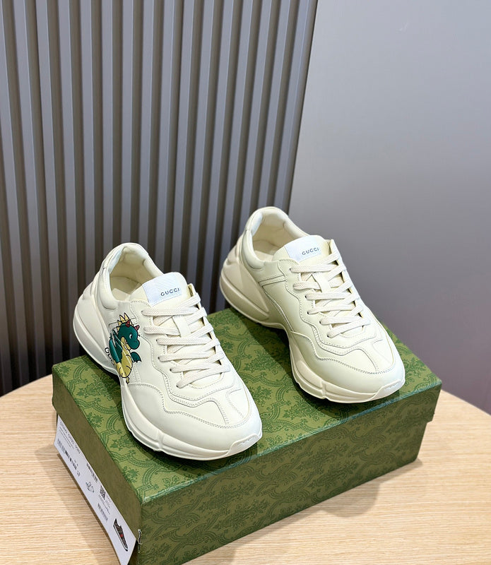 Gucci sneakers detailed view showing premium designer craftsmanship