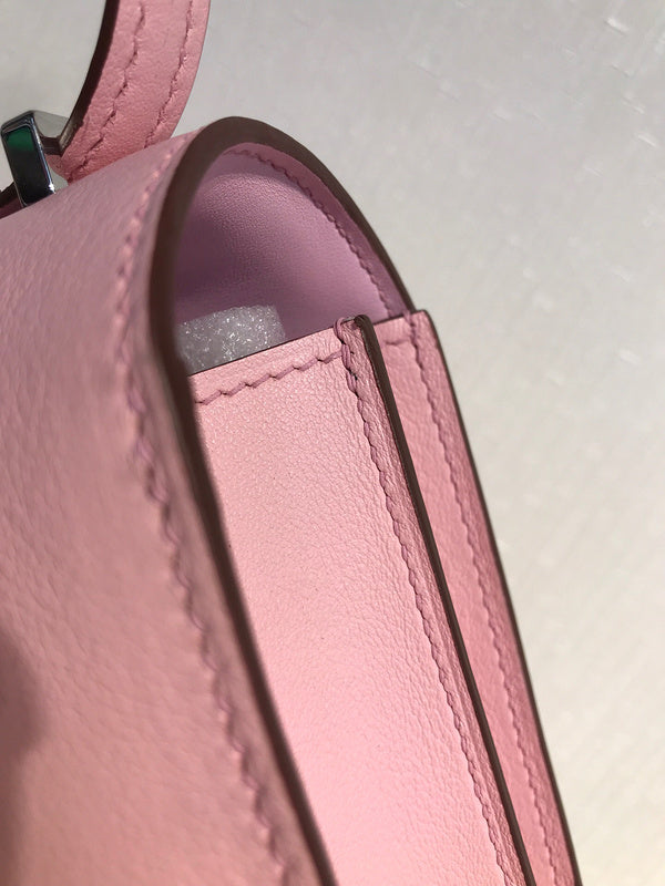 Side view of versatile structured handbag