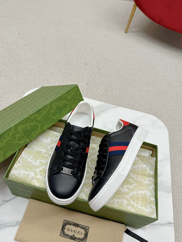 Gucci tonal black luxury sneakers view 7 chunky sole construction