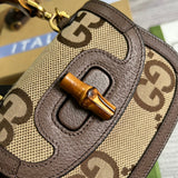 Interior view of structured signature women's handbag – women's statement bag
