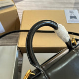 Sophisticated Vegan Leather Handbag - Smooth Faux-Leather Exterior | Women's Statement Accessory #280 - styled full view (image 7) of designer-inspired handbag
