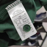 Side profile of Lacoste luxury clothing with signature branding