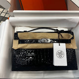 Close-up detail of sleek bag design