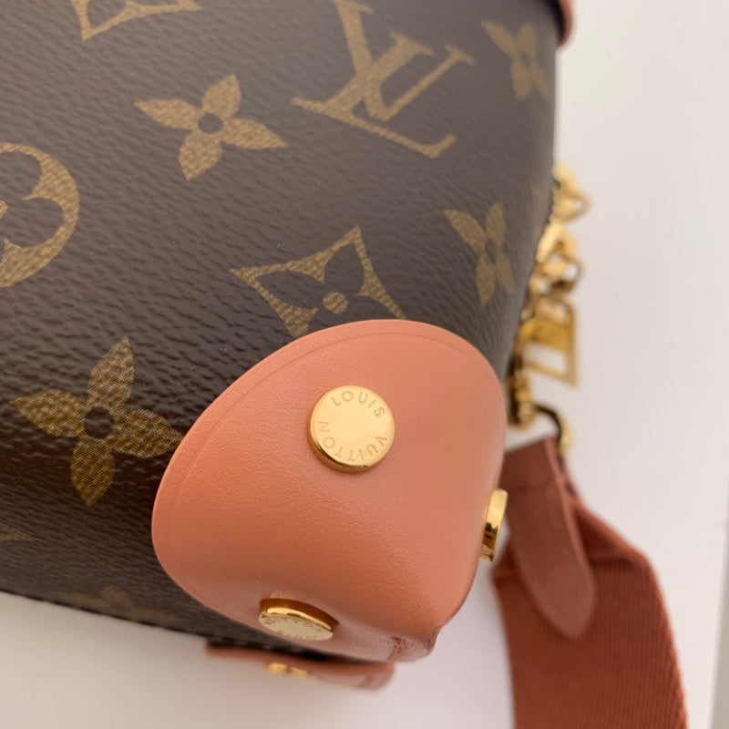 Back view of refined structured women's handbag – women's statement bag