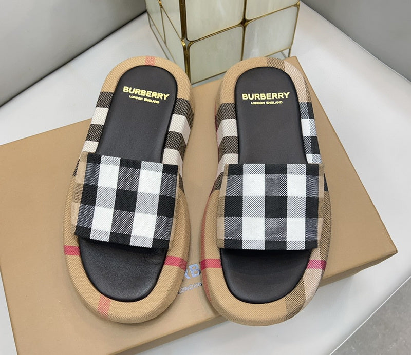 Burberry shoes Style 252 - front view, statement logo accent