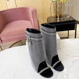 Givenchy Grey Slip-On Sneakers - Front View
