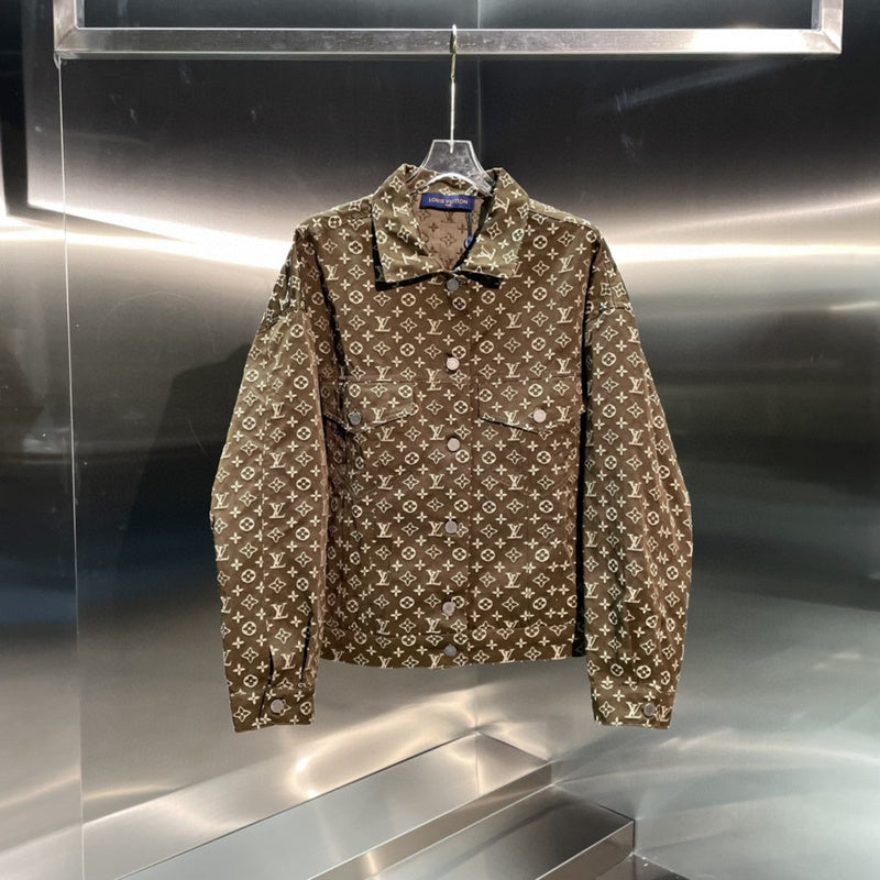 Flat lay presentation of Louis Vuitton luxury clothing with streetwear-inspired cut