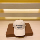 Close-up detail view of Burberry unisex cap