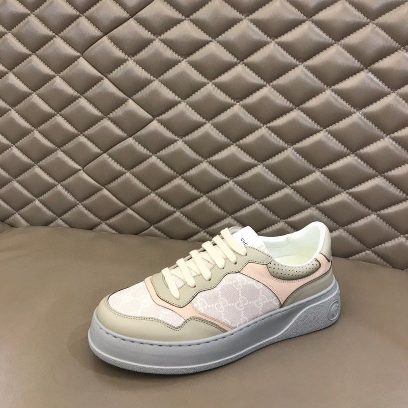 Gucci soft grey luxury sneakers view 6 premium leather build