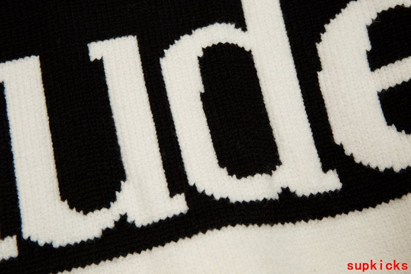 Front view of Rhude luxury clothing with signature branding