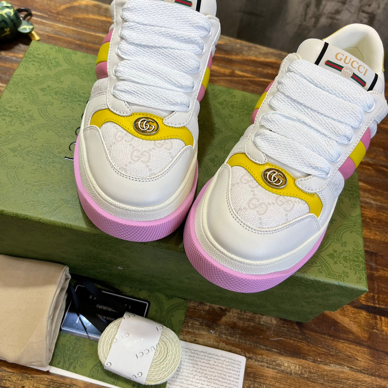 Gucci sneakers detailed view showing premium designer craftsmanship