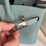  polished structured bag detail view showing craftsmanship 8