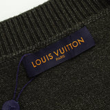 Close-up detail shot of Louis Vuitton luxury clothing with relaxed-fit cut