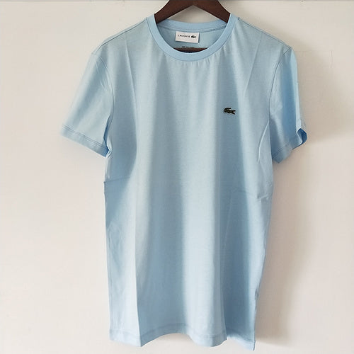 Front view of Lacoste luxury clothing with logo-detail design