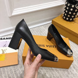Louis Vuitton shoes Style 246 - front view, statement logo accent