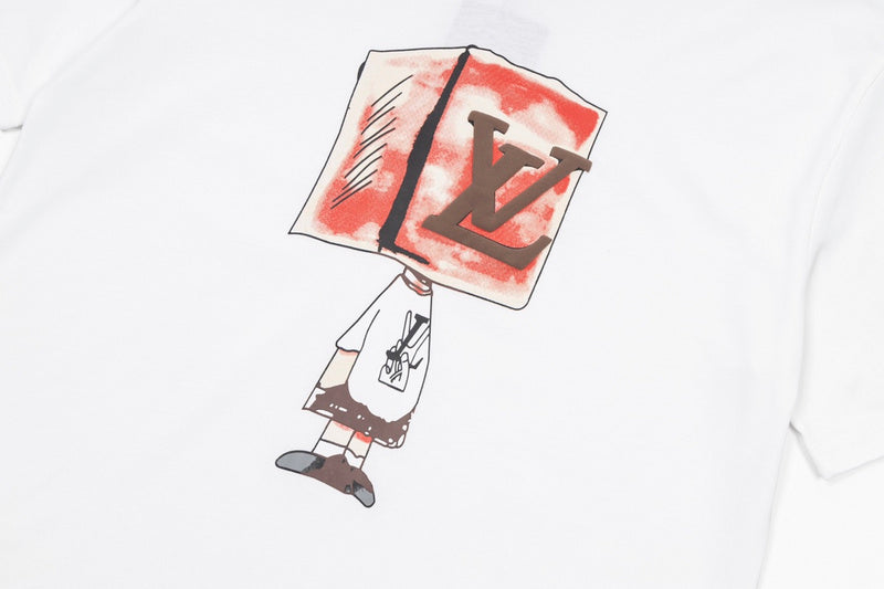 Back view of Louis Vuitton cotton t-shirt with monogram-inspired silhouette