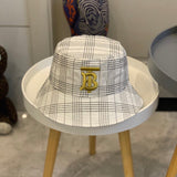 Close-up detail view of Burberry unisex cap