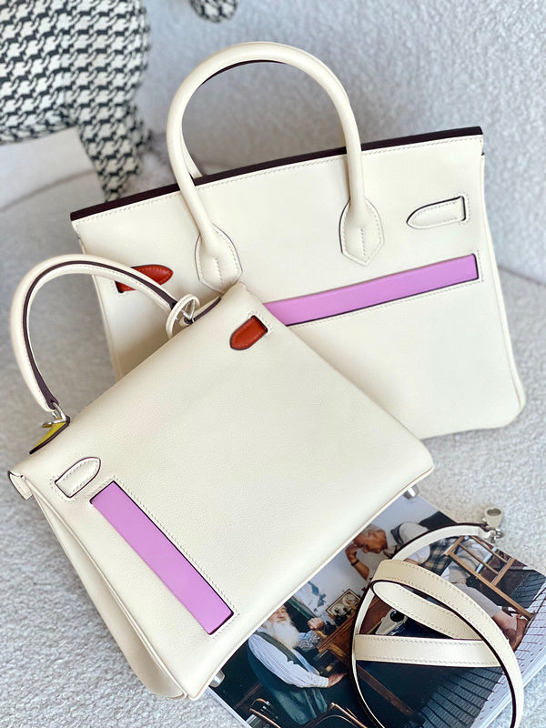 Close-up detail of curated bag design